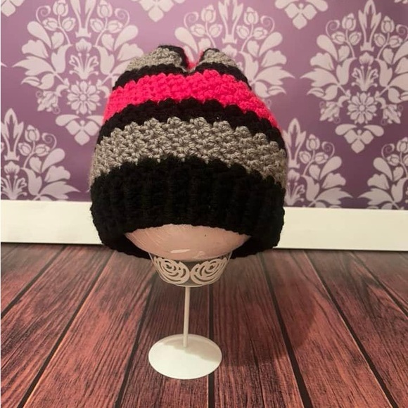 Crochet Striped Hat - Picture 1 of 3